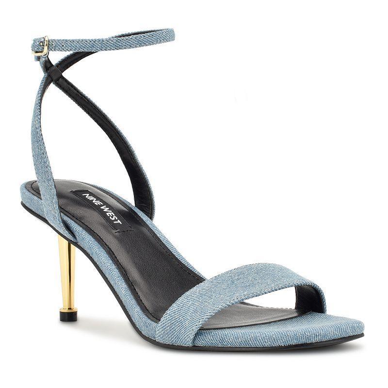 Nine West Anny Womens Dress Sandals Medium Blue Blue Product Image