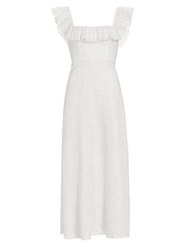 Womens Cira Linen Ruffled Maxi Dress Product Image