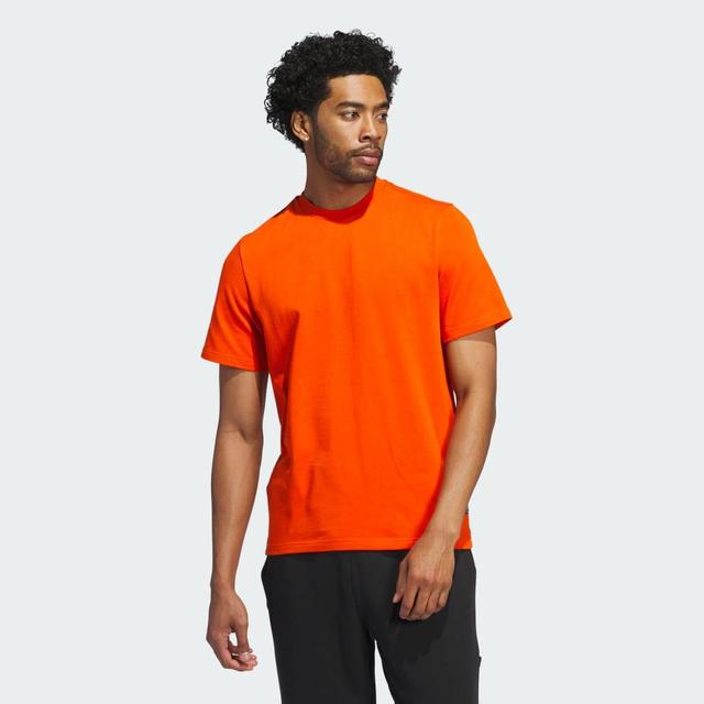 adidas Heavyweight Shmoofoil Tee Collegiate Orange S Mens Product Image