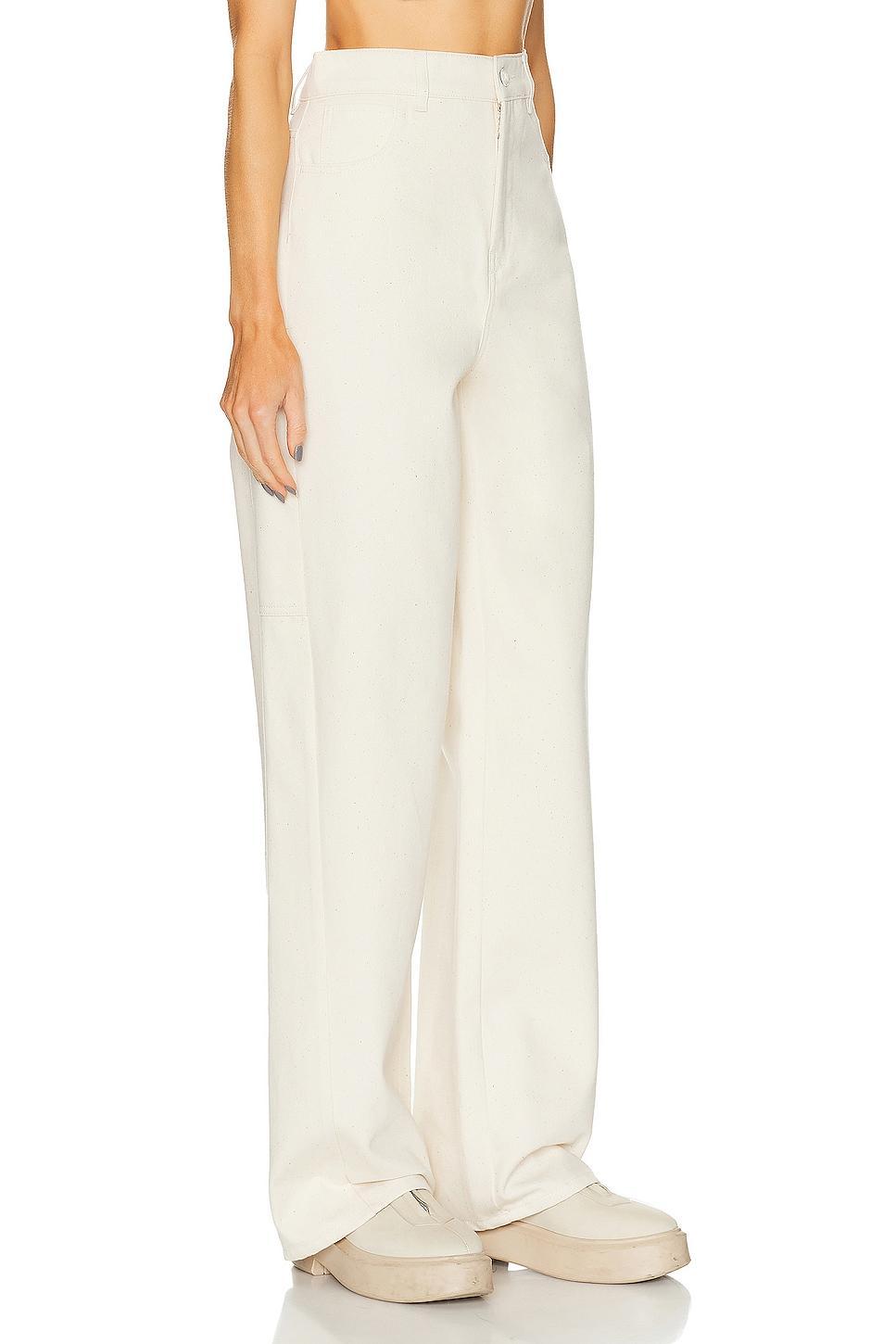 MAX MARA Twill Trousers In Ivory Product Image