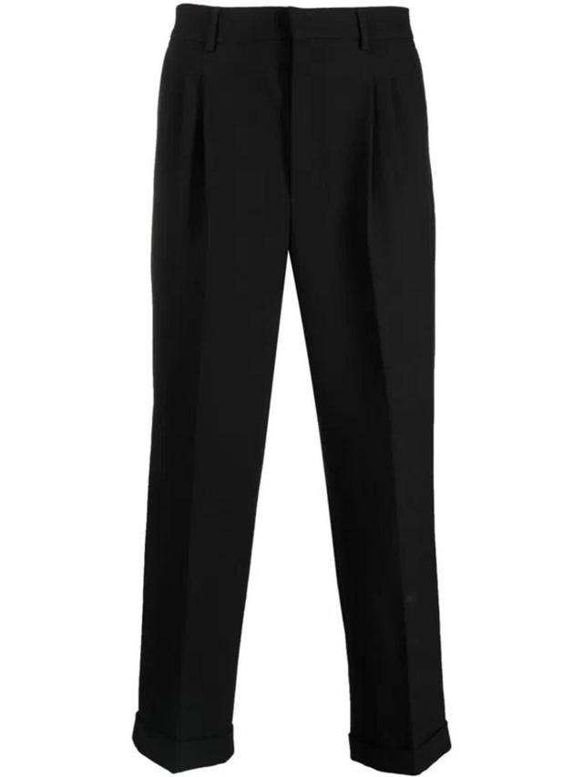 Front Pleat Pants In Navy Blue Product Image