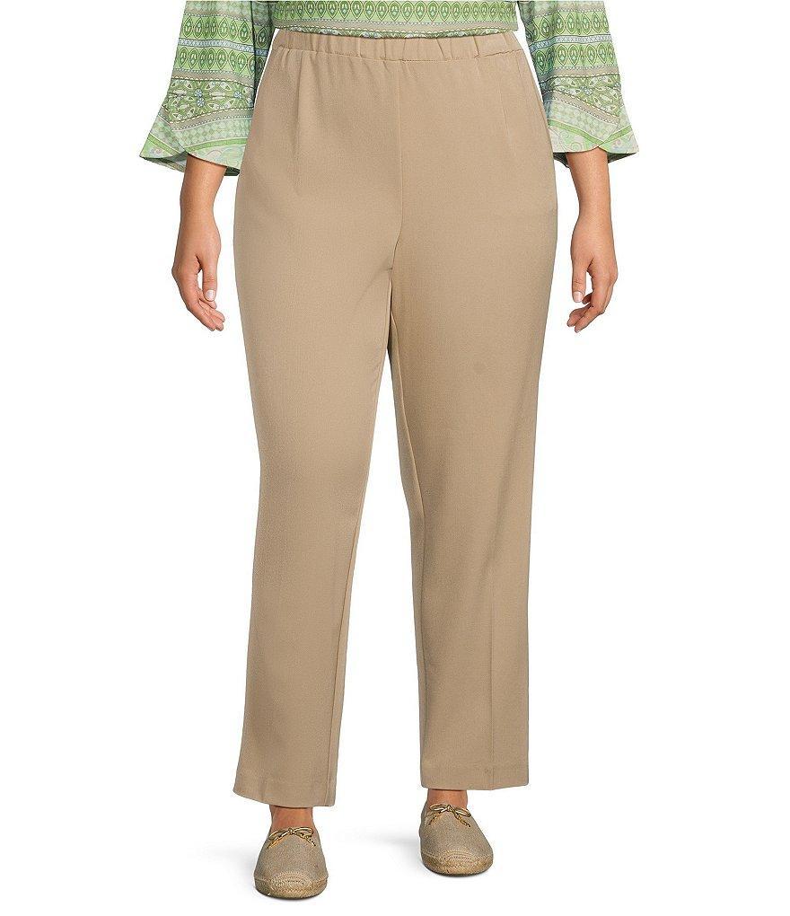 Allison Daley Plus Size City Stretch Straight Leg Pull-On Pants Product Image