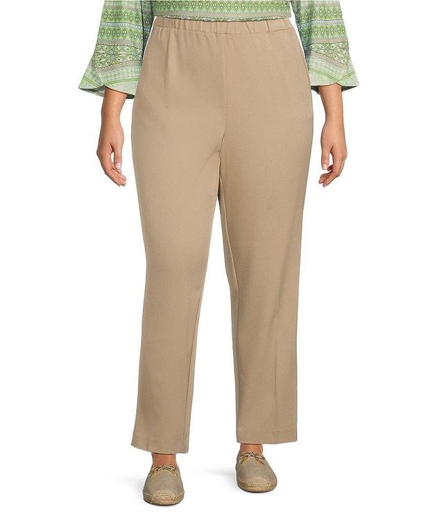 Allison Daley Plus Size City Stretch Straight Leg Pull-On Pants Product Image