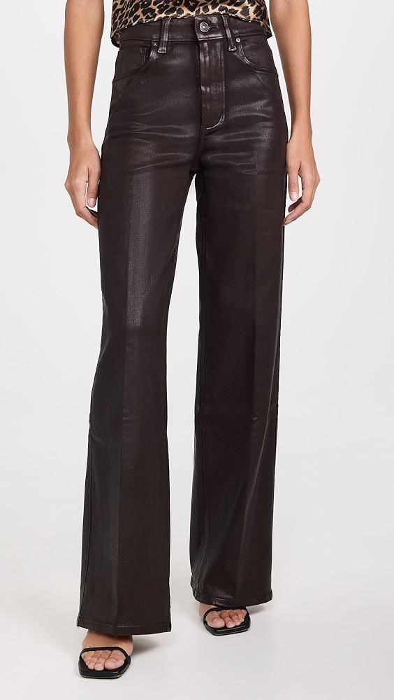 PAIGE Sasha 32" Chicory Coffee Luxe Coating Jeans | Shopbop Product Image