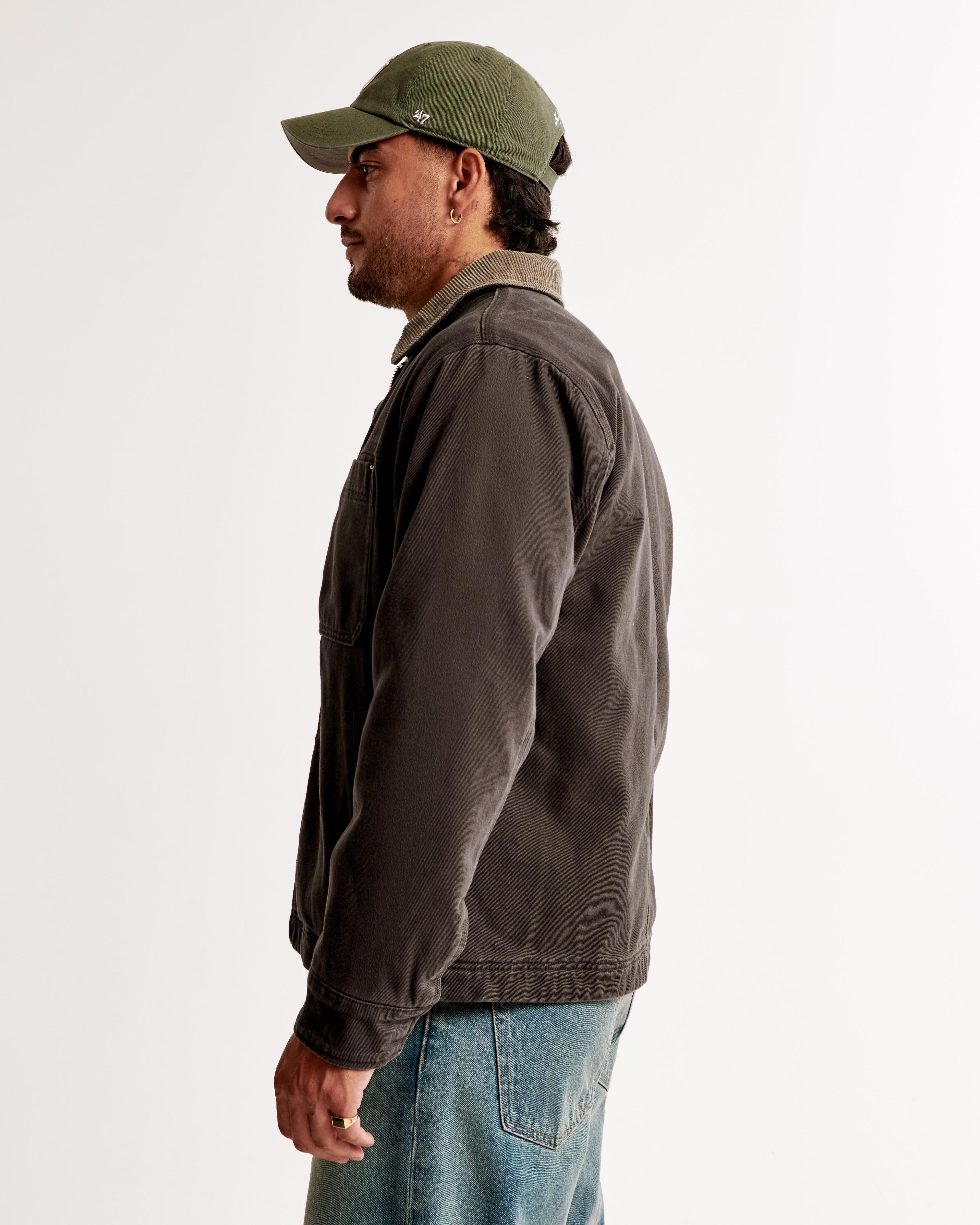 Flannel-Lined Zip Workwear Jacket Product Image