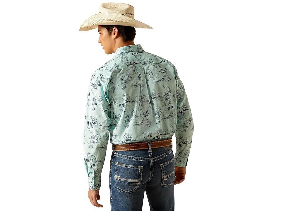 Ariat Paxtyn Classic Fit Shirt (Blue Tint) Men's Clothing Product Image