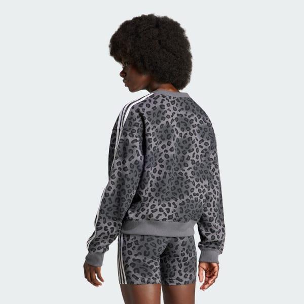 adidas Originals Leopard Luxe Trefoil Crew Sweatshirt Product Image