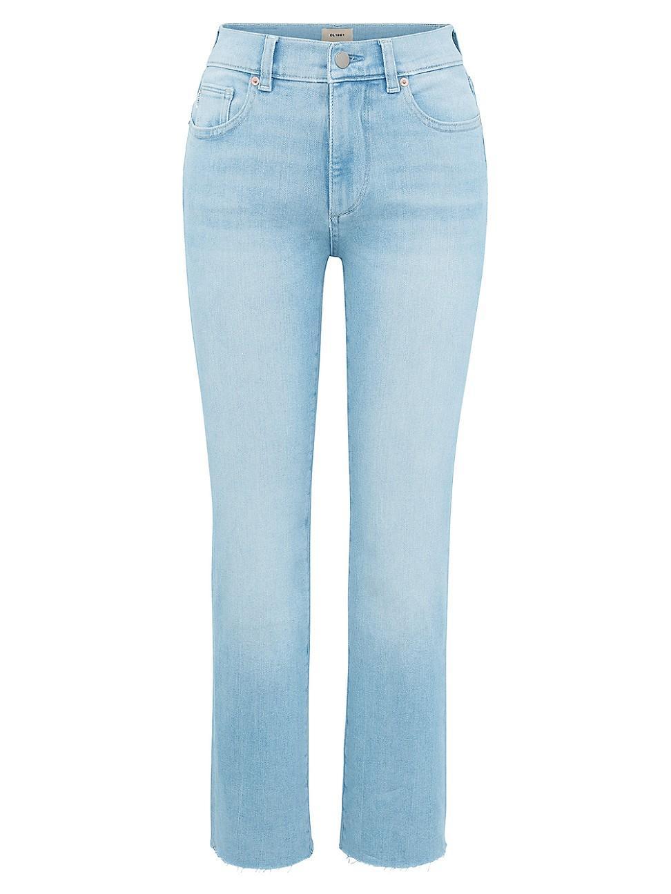 DL1961 Mara High Rise Ankle Straight Jeans in Fountain Product Image