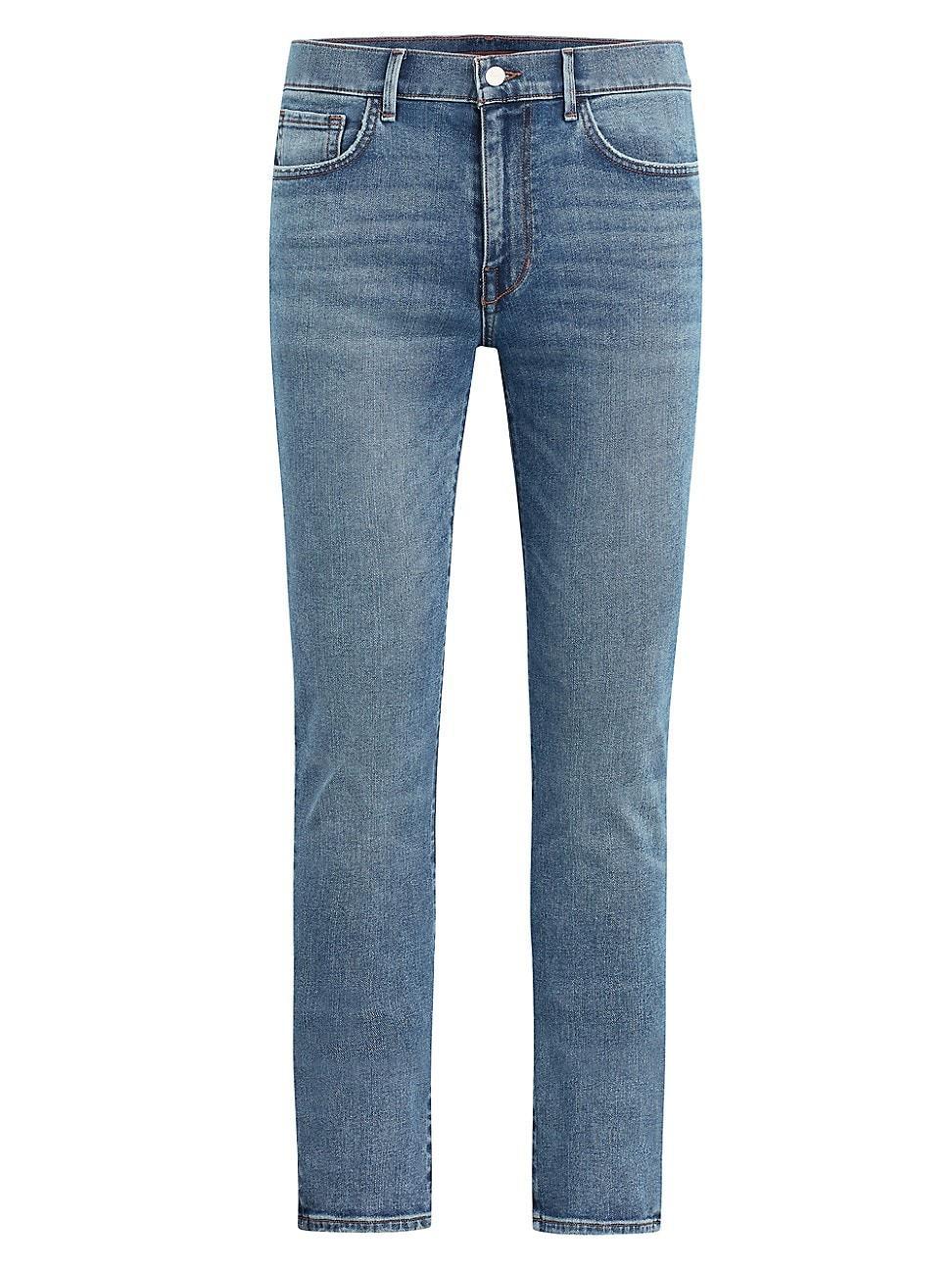 Mens Asher Stretch-Cotton Straight-Leg Jeans Product Image