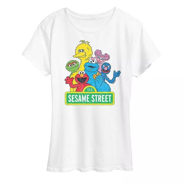 Womens Sesame Street Vintage Group Graphic Tee Product Image