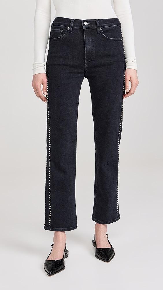 FRAME Le Sleek Straight Studded Jeans | Shopbop Product Image