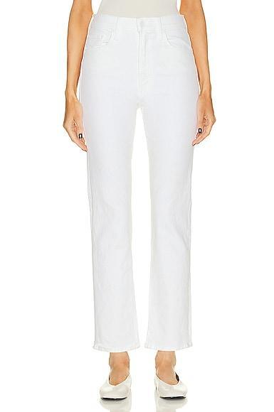 MOTHER High Waisted Rider Ankle in Fairest Of Them All - White. Size 29 (also in 24, 25, 26, 27, 28, 30, 31, 32, 33, 34). Product Image