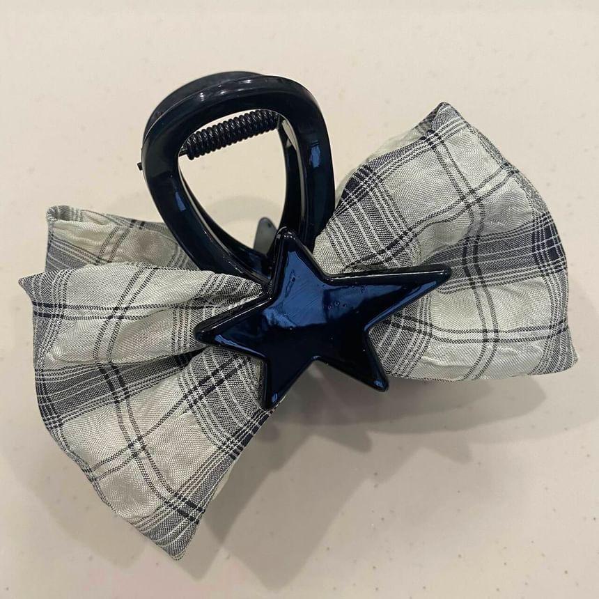 Plaid Bow Hair Clip / Hair Scrunchie Product Image