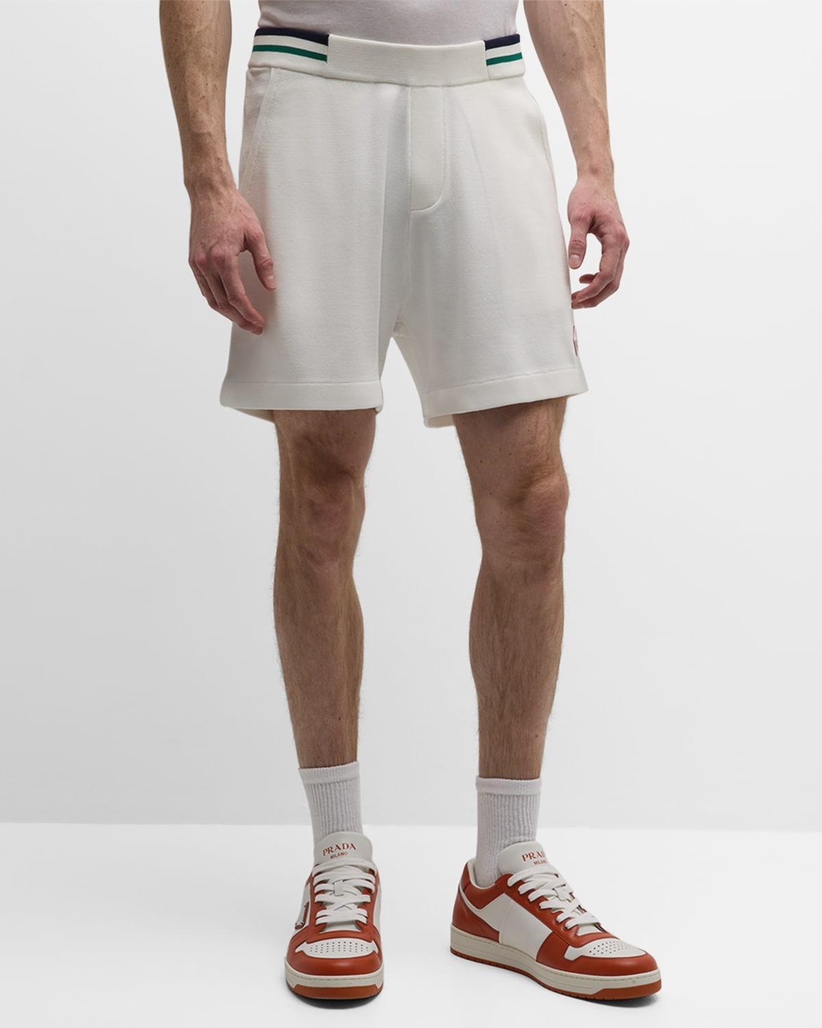 Mens Striped-Waist Tennis Shorts Product Image