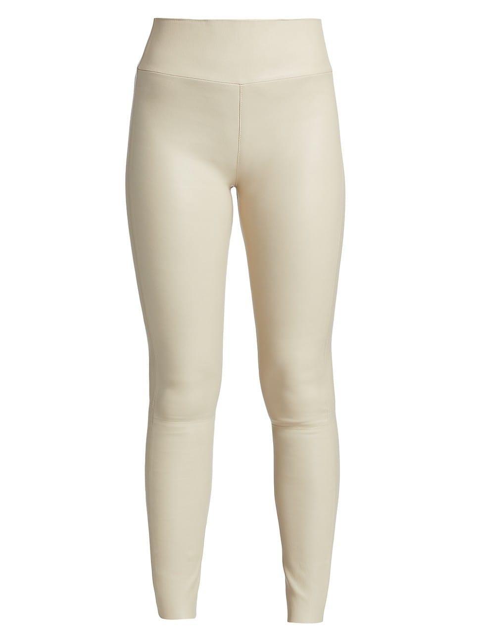 Womens Leather Ankle Leggings Product Image