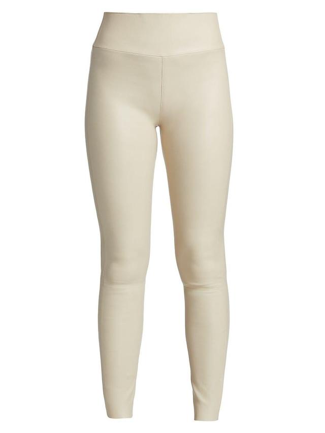 Womens Leather Ankle Leggings Product Image