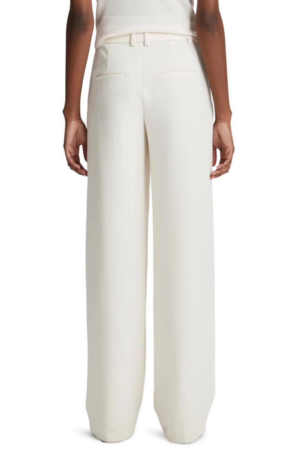 Pintuck Wide Leg Pants In Off White Product Image