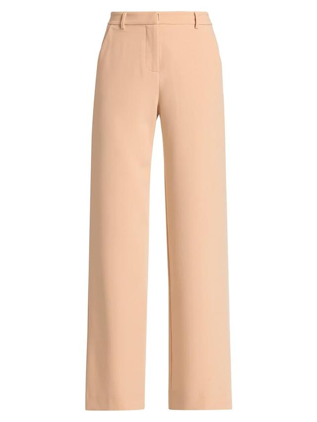 Womens Livvy Twill Straight-Leg Trousers Product Image