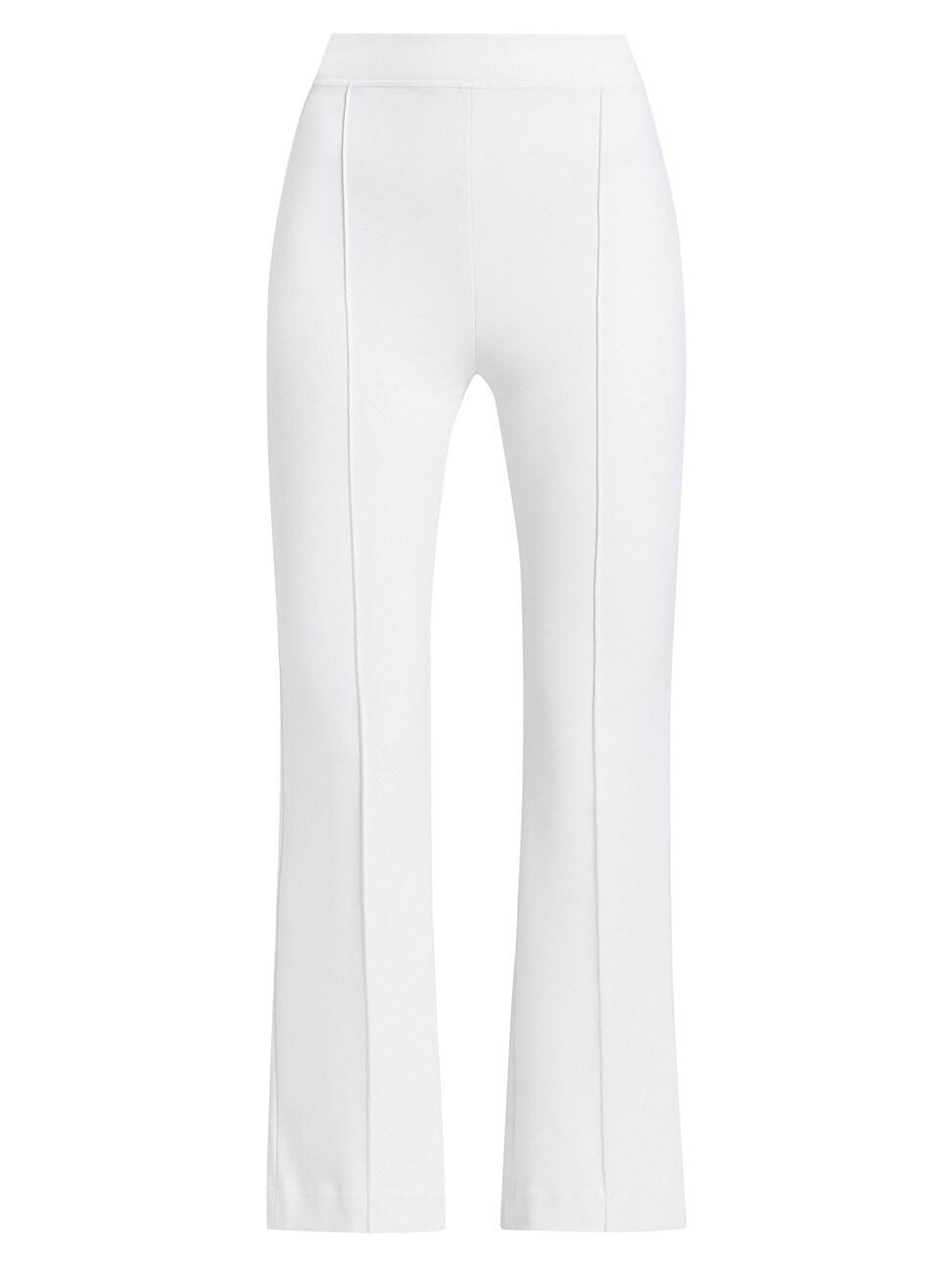 Womens Pin-Tucked Flare Crop Pull-On Pants Product Image