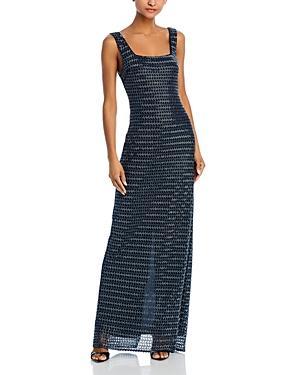 Sarai Beaded Square-Neck Column Gown Product Image