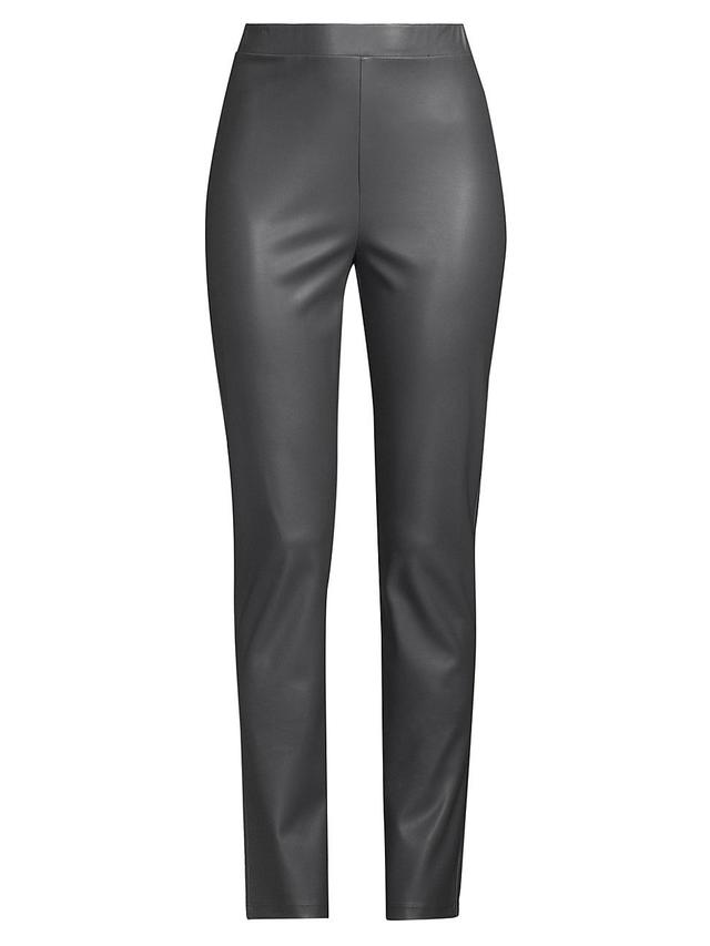 Womens Faux Leather Leggings Product Image