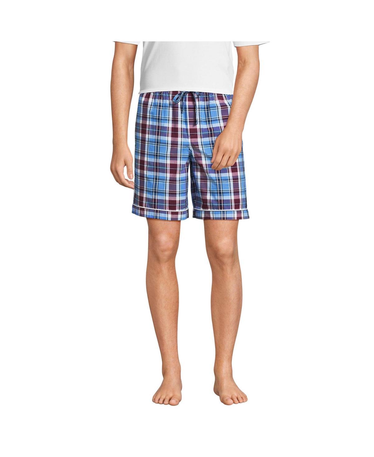 Lands End Mens Essential Pajama Shorts - White Product Image