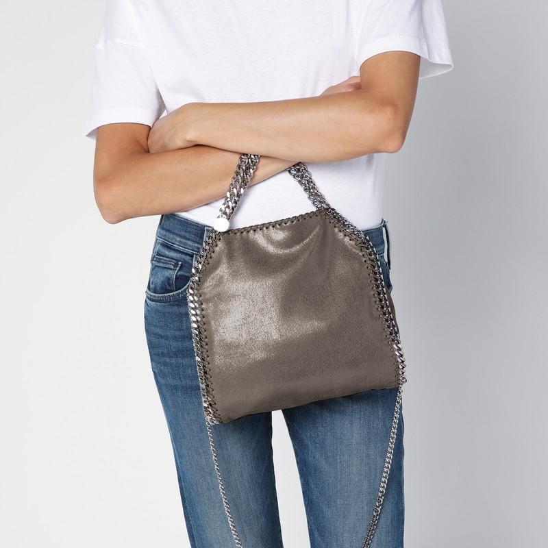 Falabella Mini Shiny Beige Bag In Cream Product Image