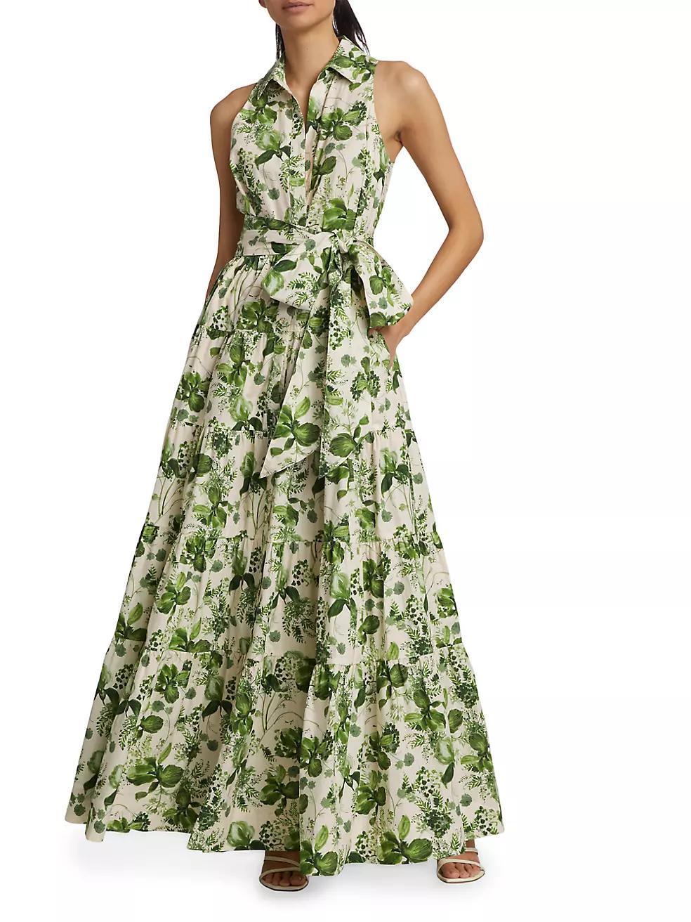 Adriana Floral Cotton Poplin Maxi Dress Product Image