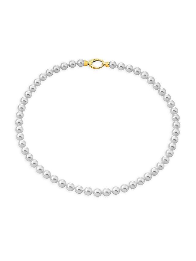 Womens Lyra 18K White Gold-Plate & Faux Pearl Necklace Product Image