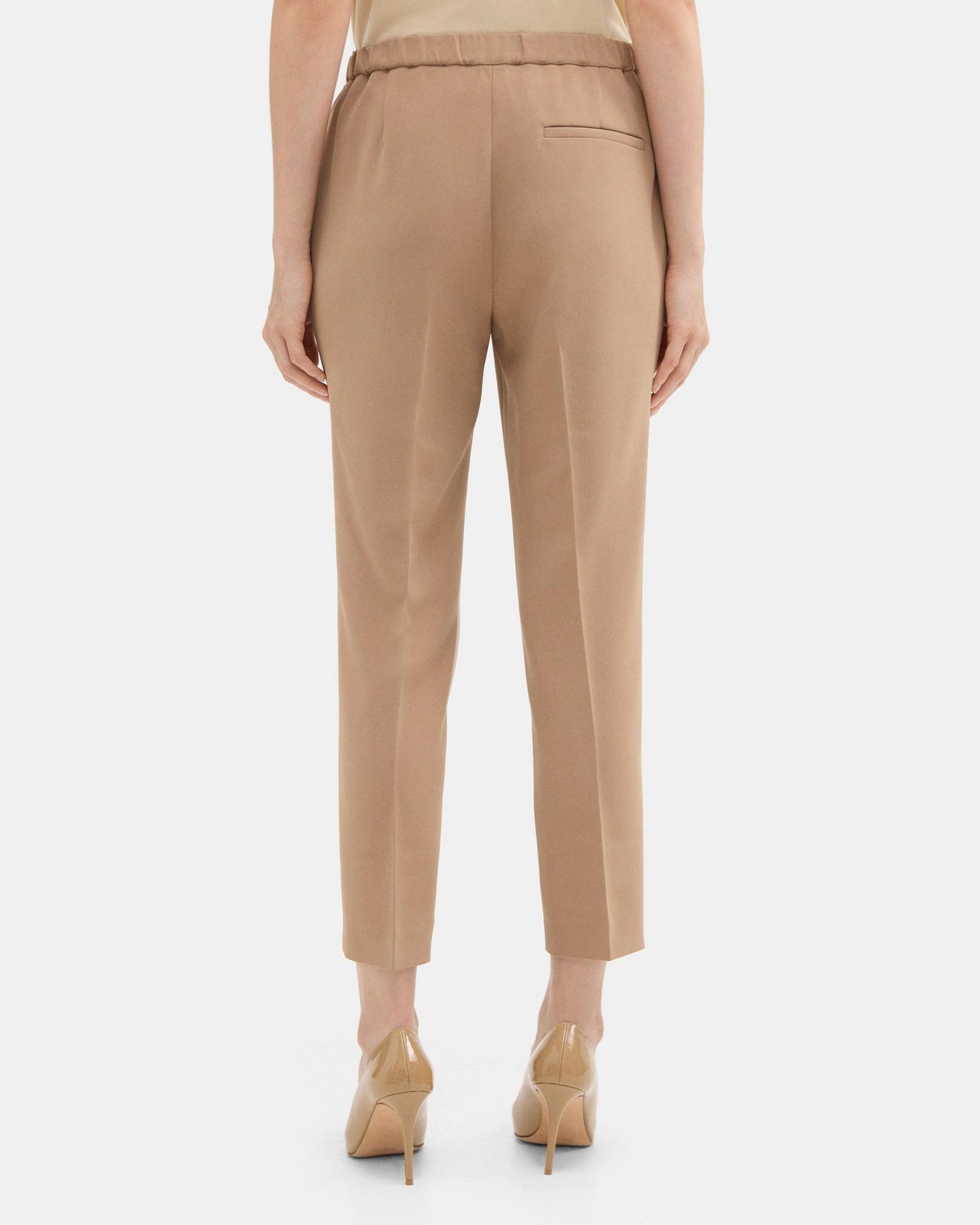 Cropped Slim Pull-On Pant in Crepe Product Image