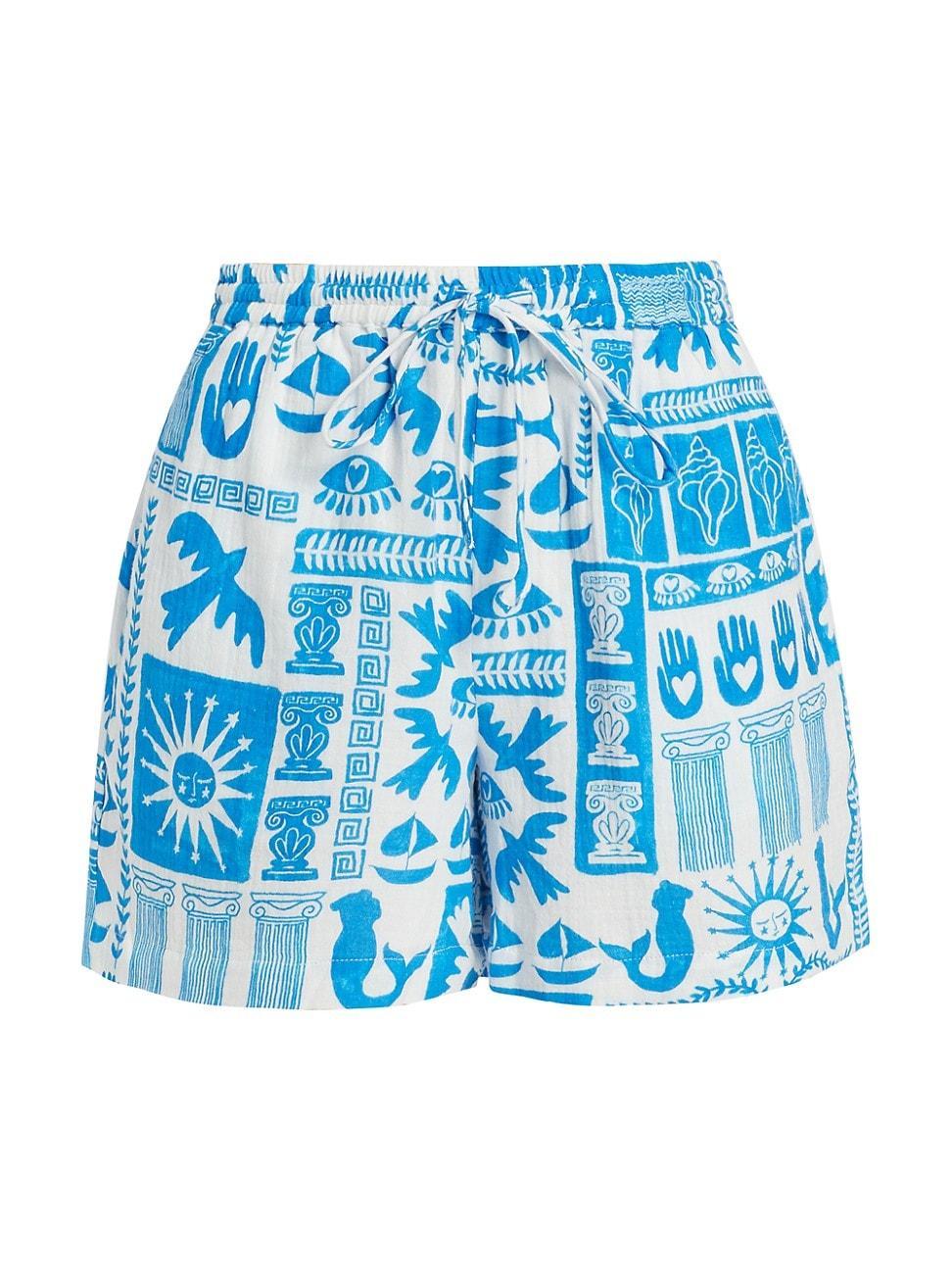 Womens Acantha Drawstring Cotton Shorts Product Image