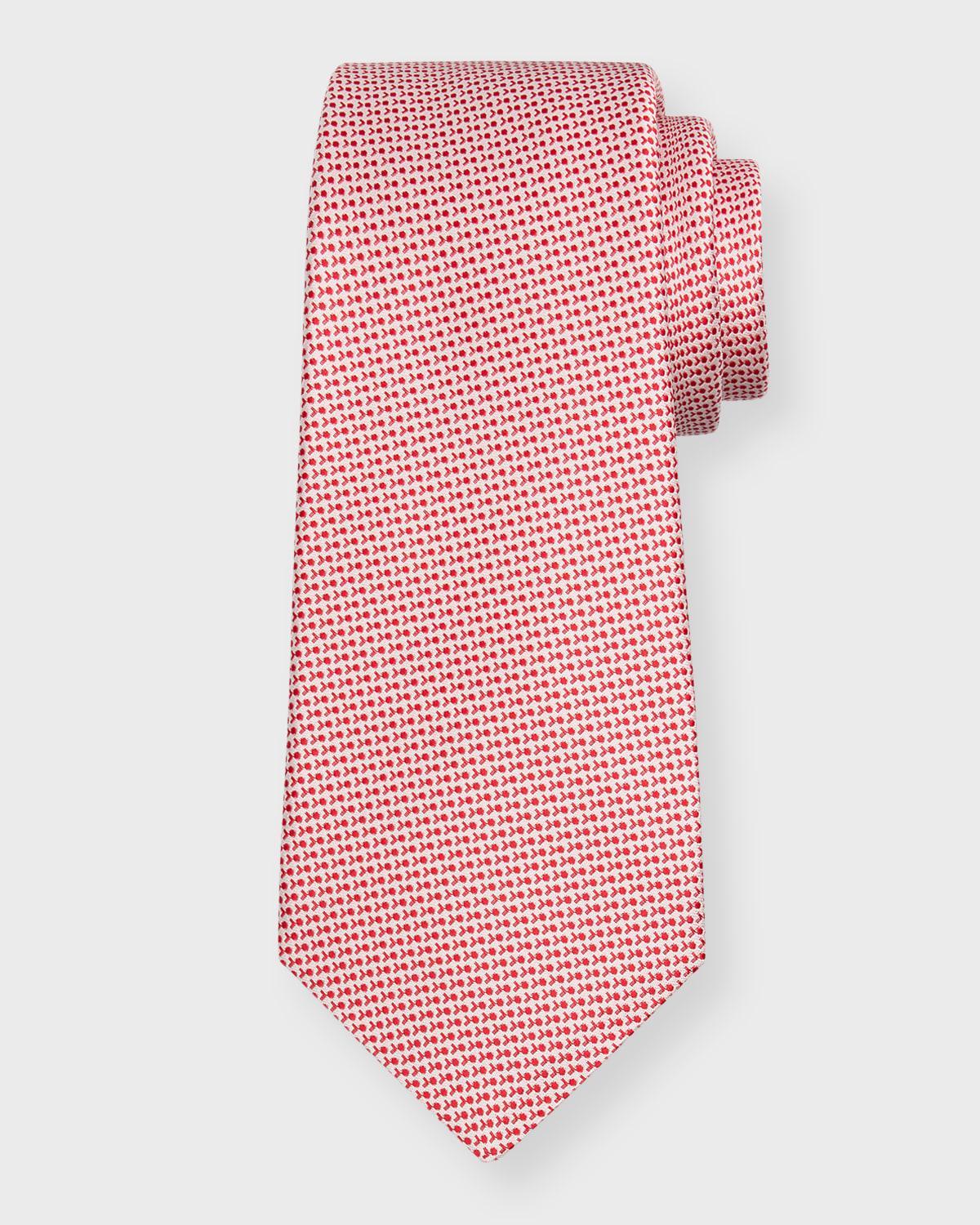 Mens Micro-Jacquard Silk Tie Product Image