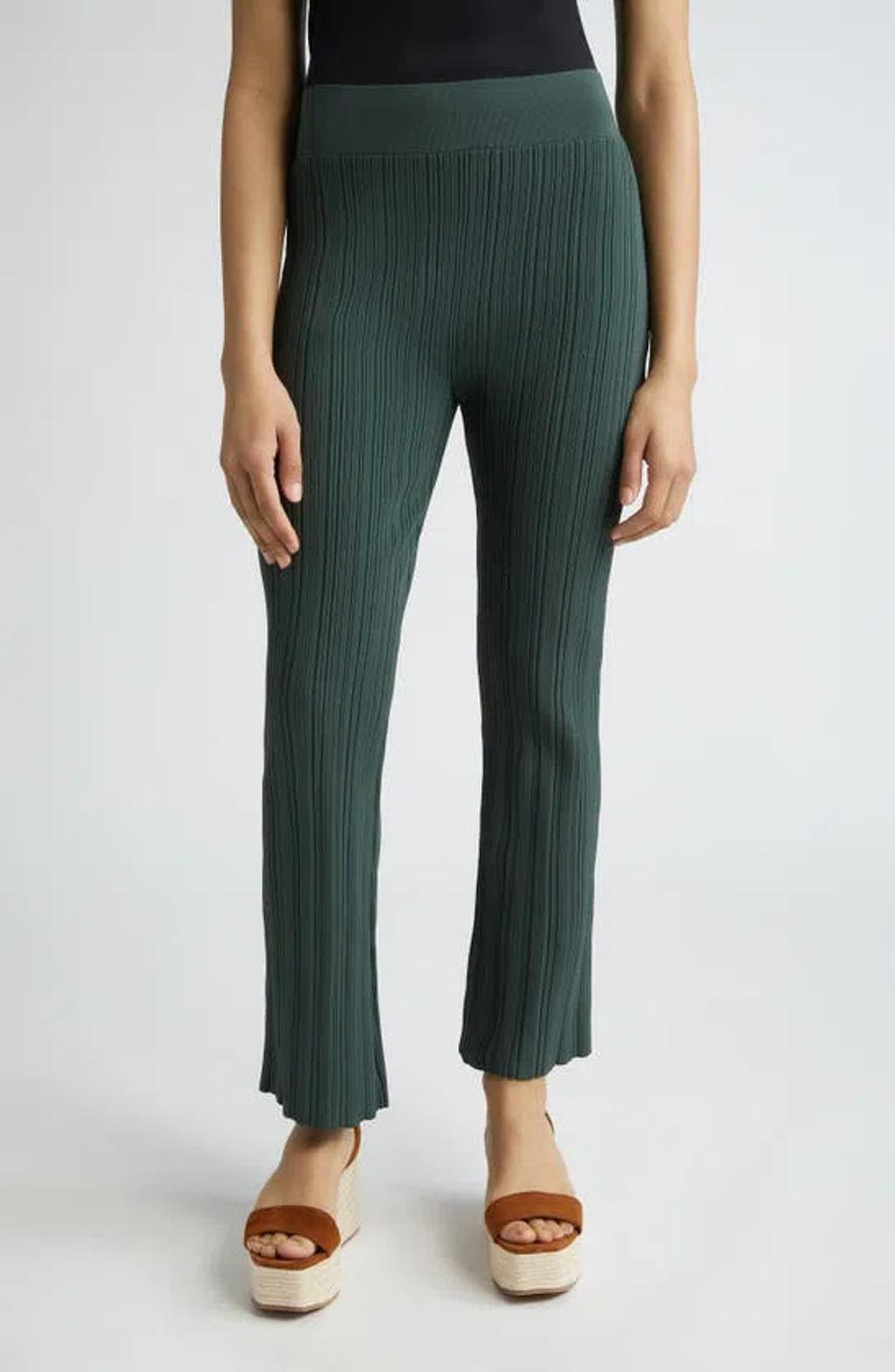 VERONICA BEARD Massaro Pull-on Flare Pants In Forest Green product image