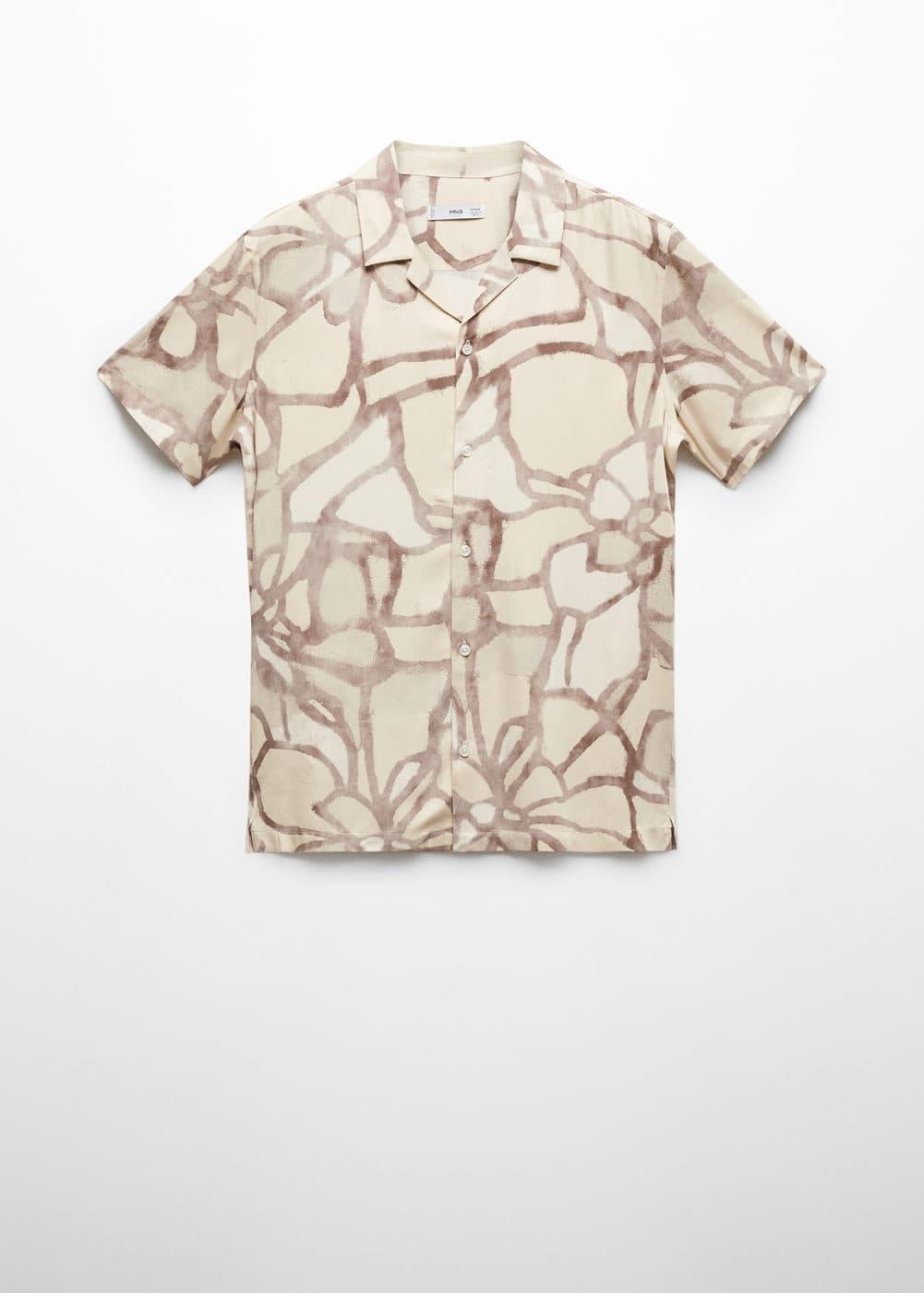 Mango Mens Printed Short-Sleeved Shirt Product Image