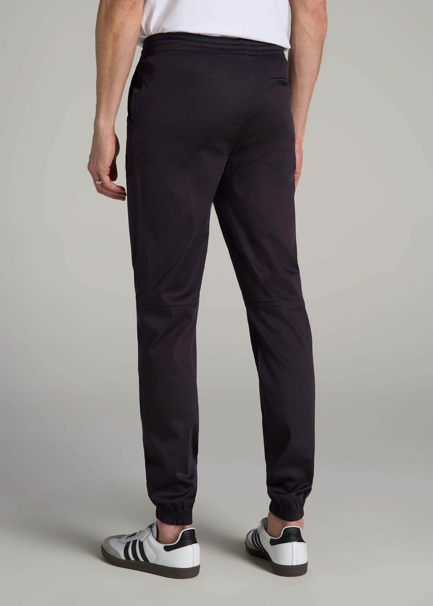 Stretch Twill Tall Men's Jogger Pants in Charcoal Rinse Product Image