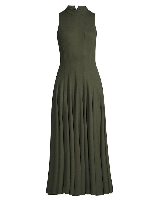 Womens Sleeveless Ponte Midi-Dress Product Image