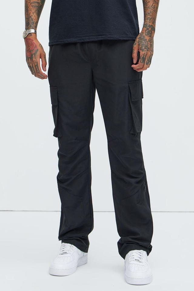 Take Me On Cargo Nylon Pants - Black Product Image