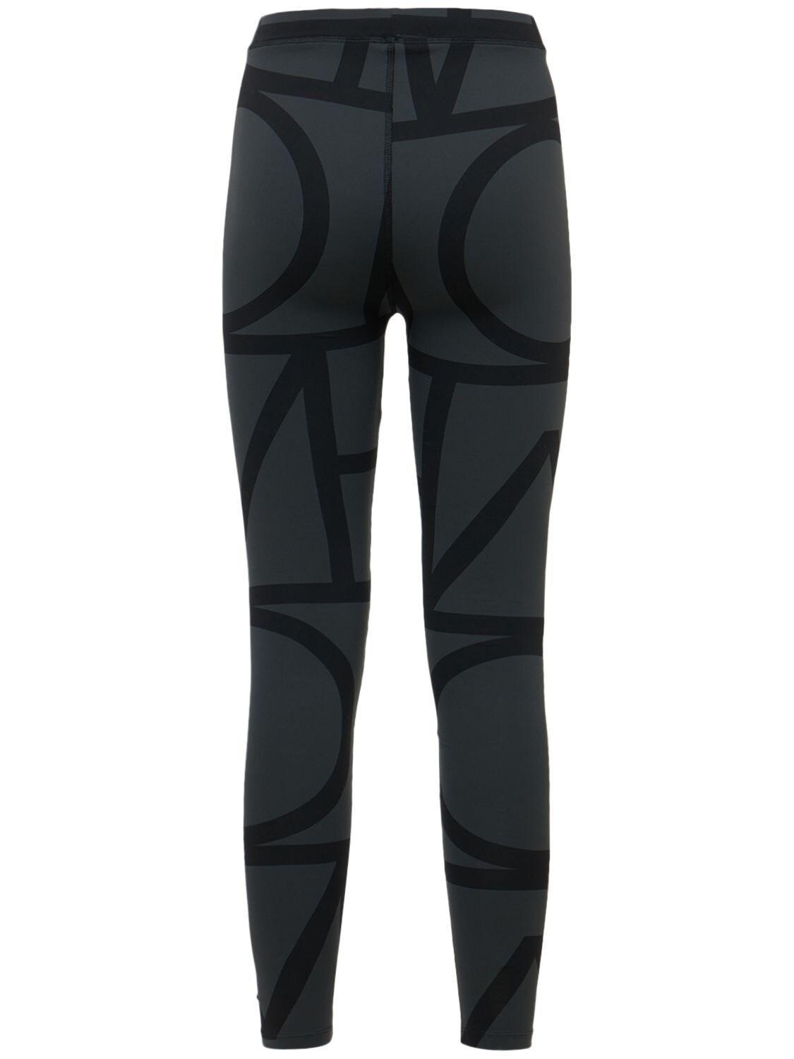 Monogram Recycled Tech Leggings In Black Product Image