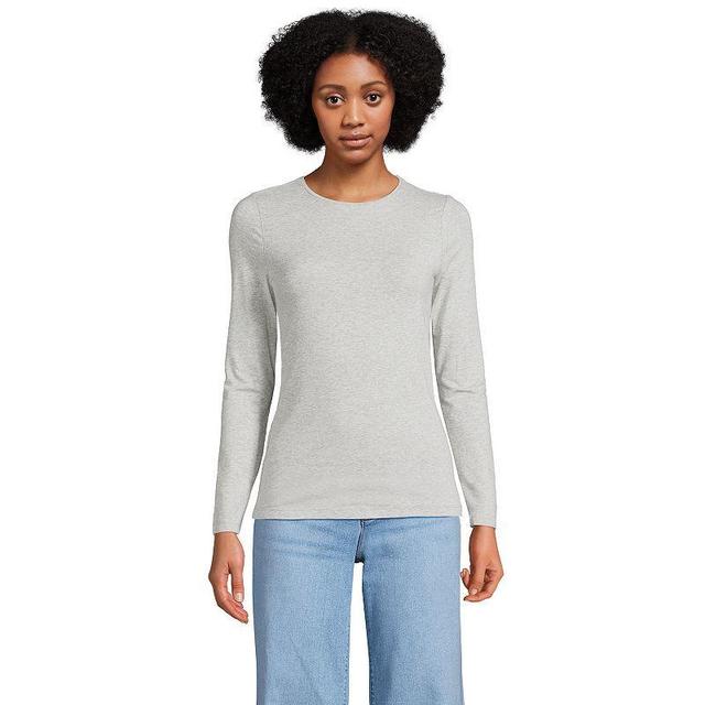 Womens Lands End Long Sleeve Crewneck Top Product Image