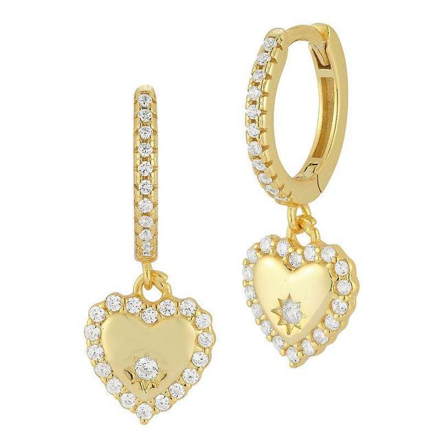 GLAZE JEWELRY CZ Star Linear Drop Earrings in Yellow Gold at Nordstrom Rack Product Image