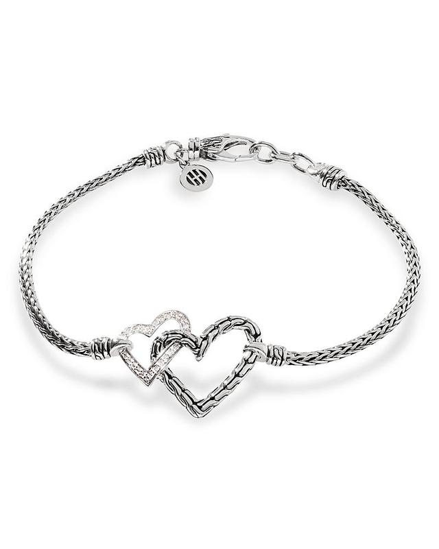 Womens Chain Classic Manah Sterling Silver & 0.11 TCW Diamond Chain Bracelet Product Image