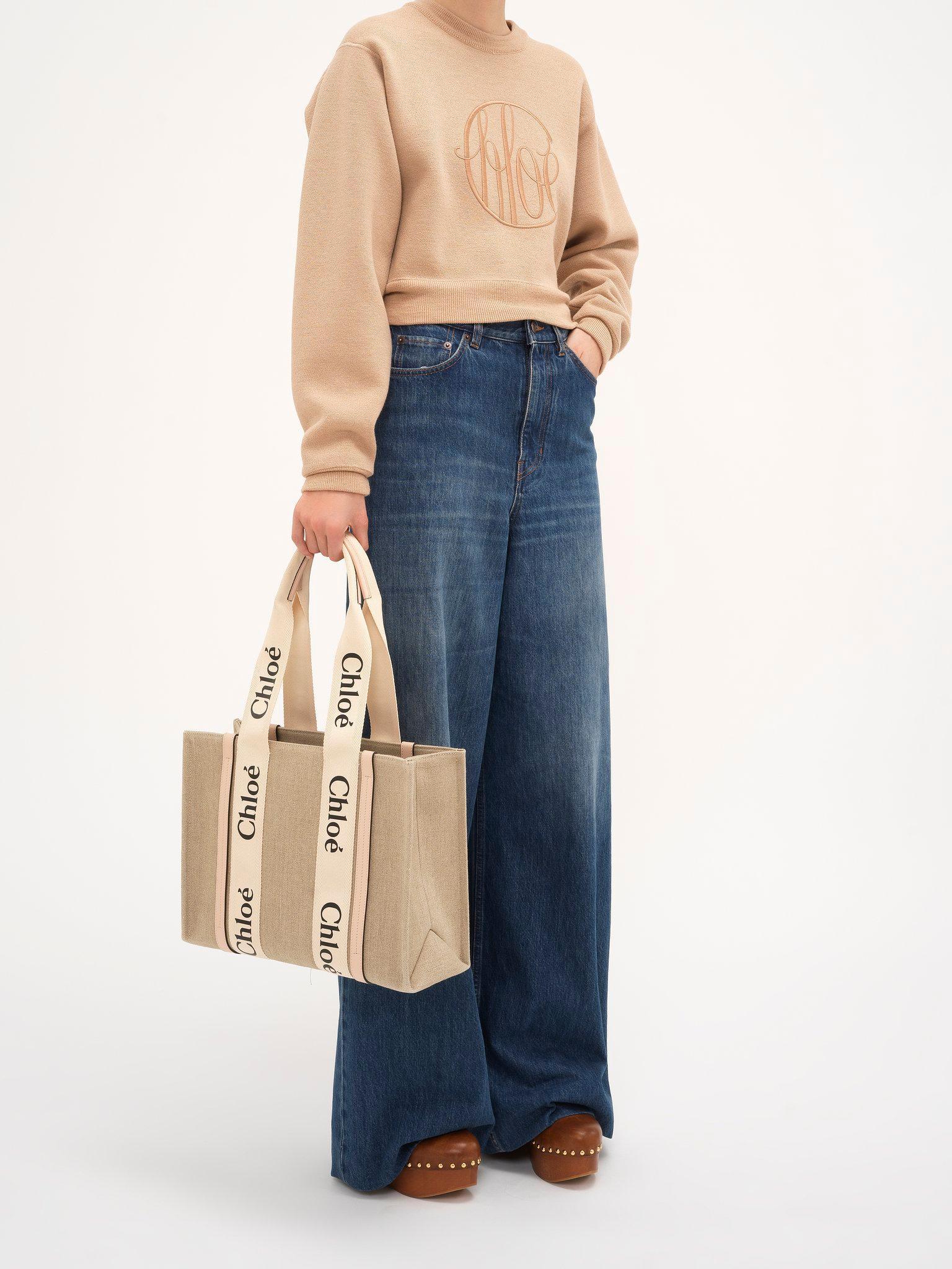 Woody tote bag in linen Product Image