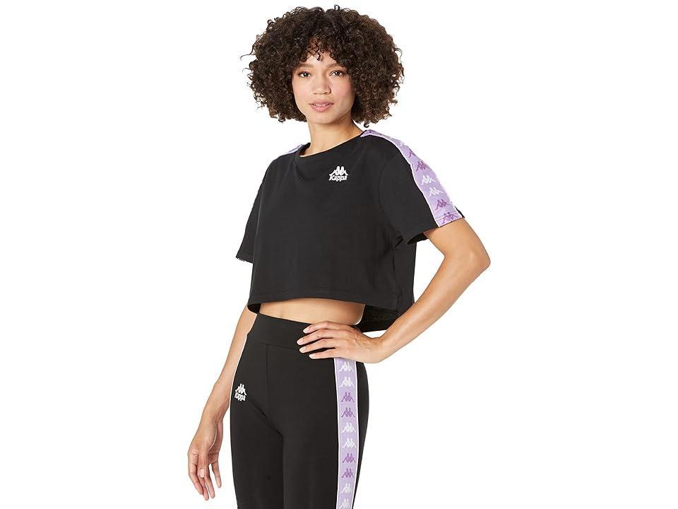 Kappa 222 Banda Solok (Black/Violet Light/Violet Medium/White/Black) Women's Clothing Product Image