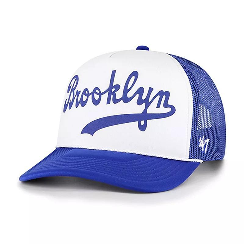 Mens 47 Los Angeles Dodgers Foam Front Script Trucker Snapback Hat Product Image