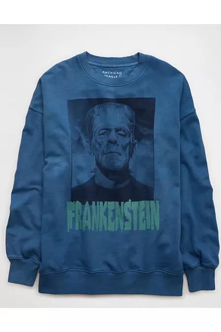 AE Oversized Halloween Frankenstein Graphic Sweatshirt Womens product image