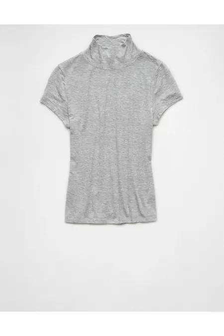 AE Soft Sexy Cropped Mock Neck Tee Women's Product Image