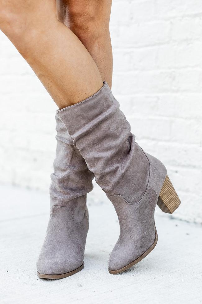 Christie Taupe Slouchy Suede Bootie FINAL SALE Product Image