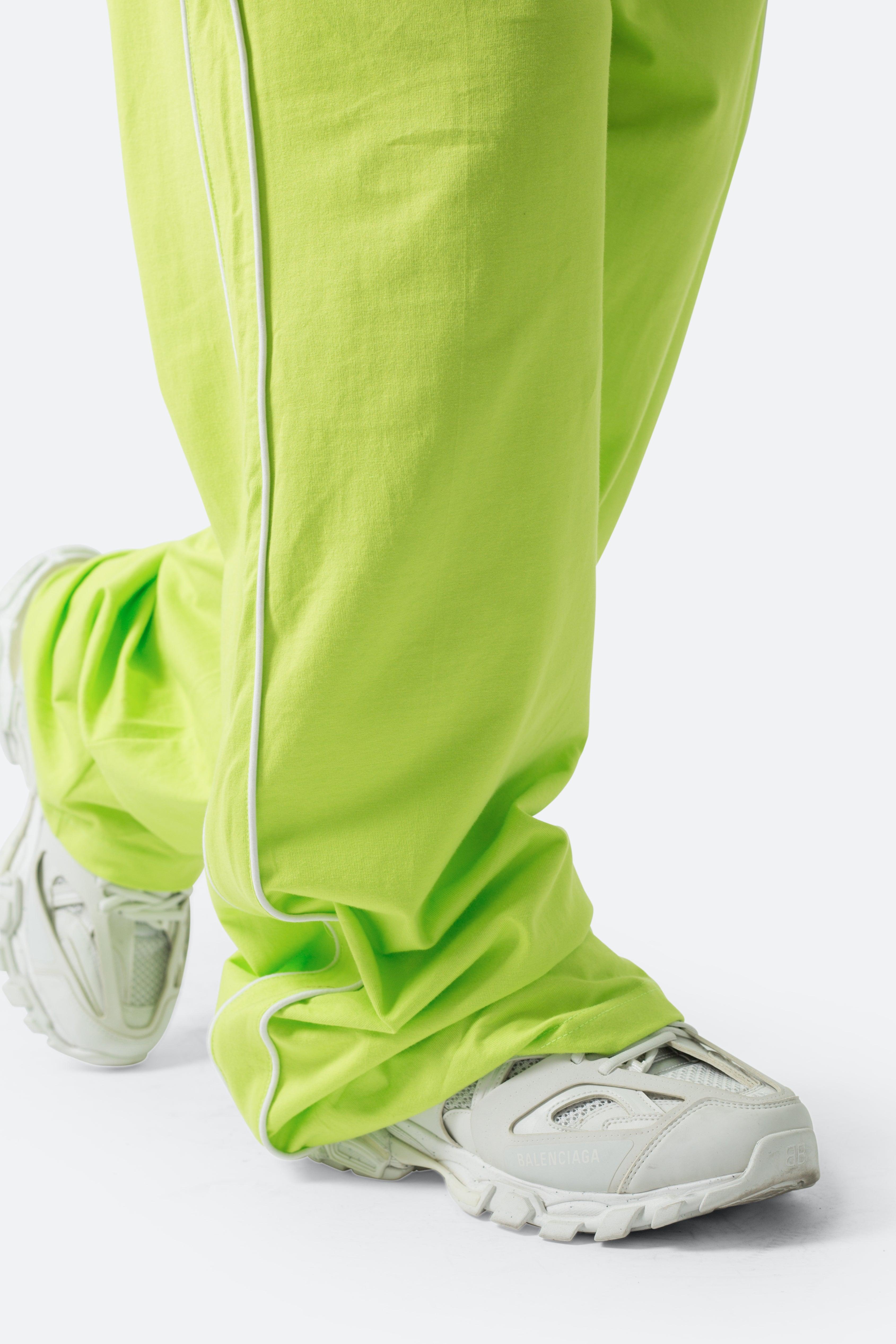 Oversized Jersey Track Pants - Acid Lime Product Image