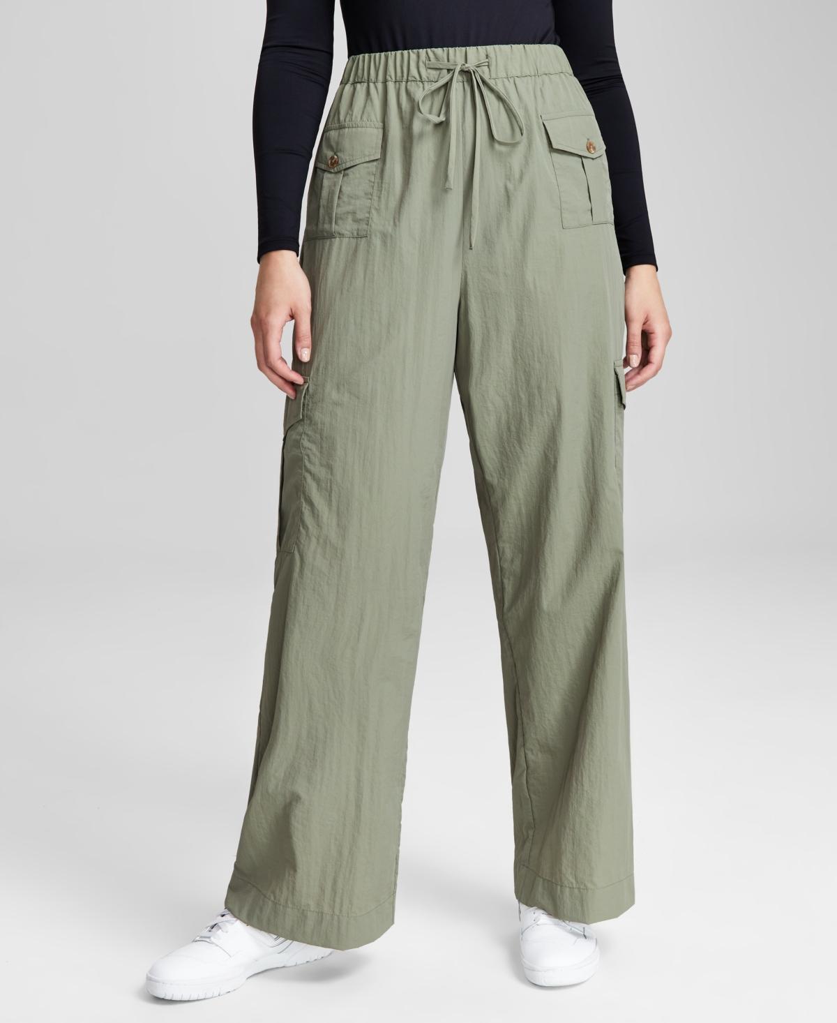 And Now This Womens High-Waisted Wide-Leg Cargo Pants, Created for Macys product image