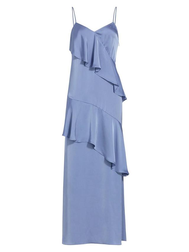 Ramy Brook Elsie Ruffle Satin Slipdress Product Image